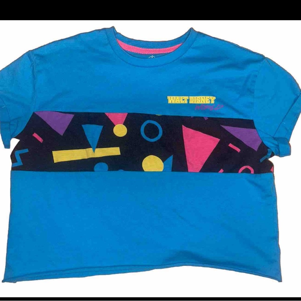 Disney World Mickey Retro 80s 90s Crop Shirt